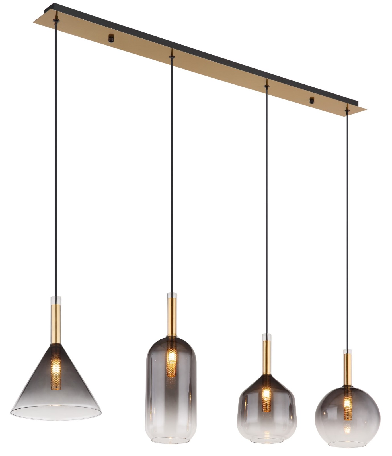 LED-Hängeleuchte - schwarz matt - 112 cm