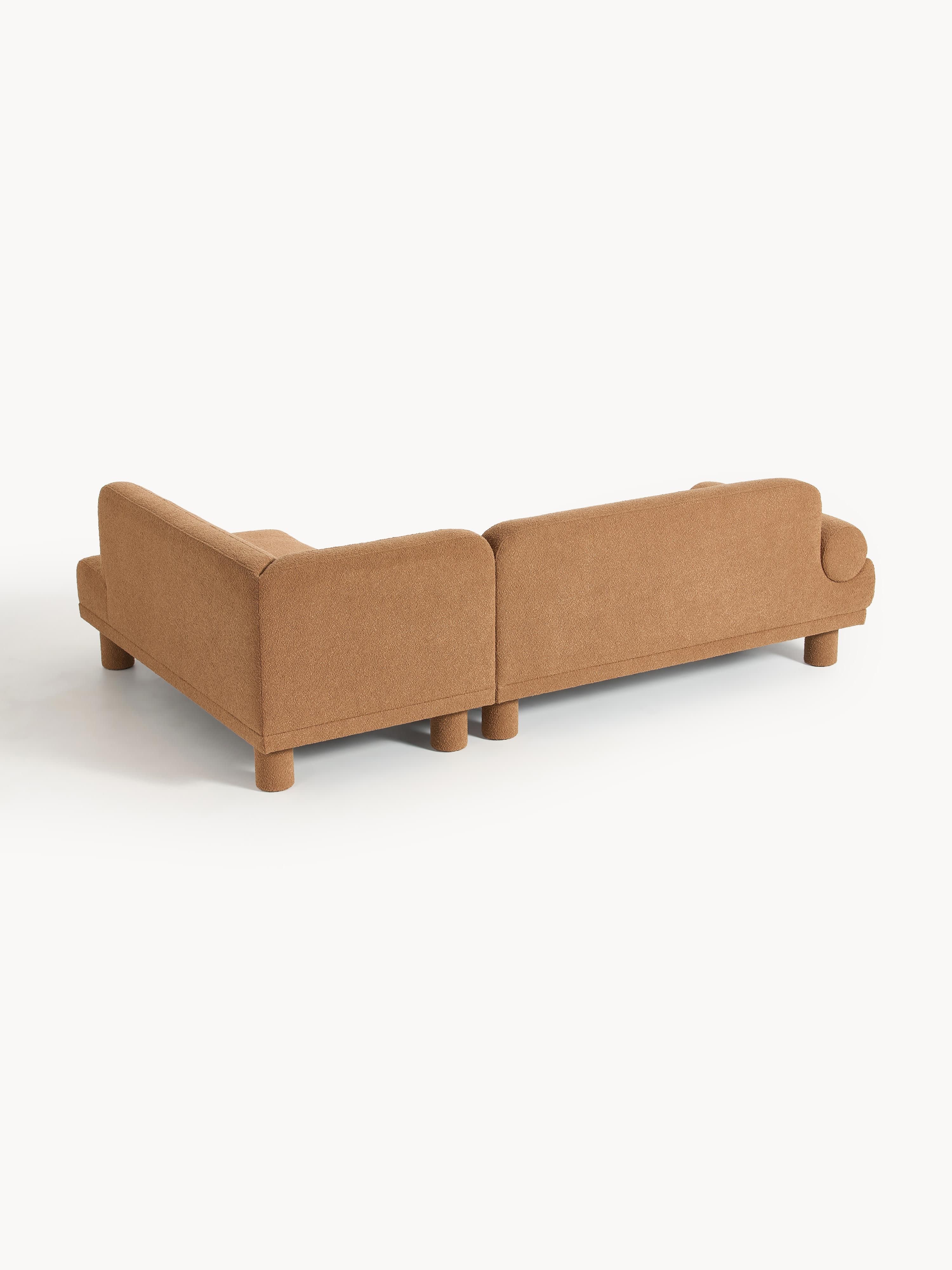 Bouclé hoekbank Lilo