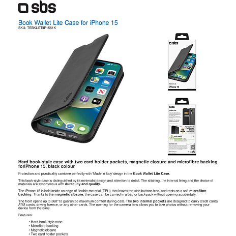 SBS iPhone 15 wallet - sort
