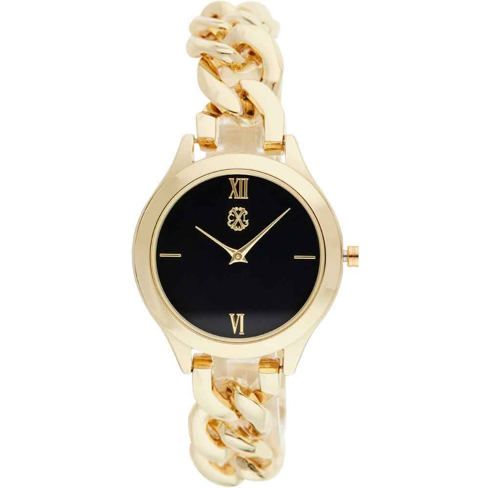 Montre à quartz en alliage - Doré et noir