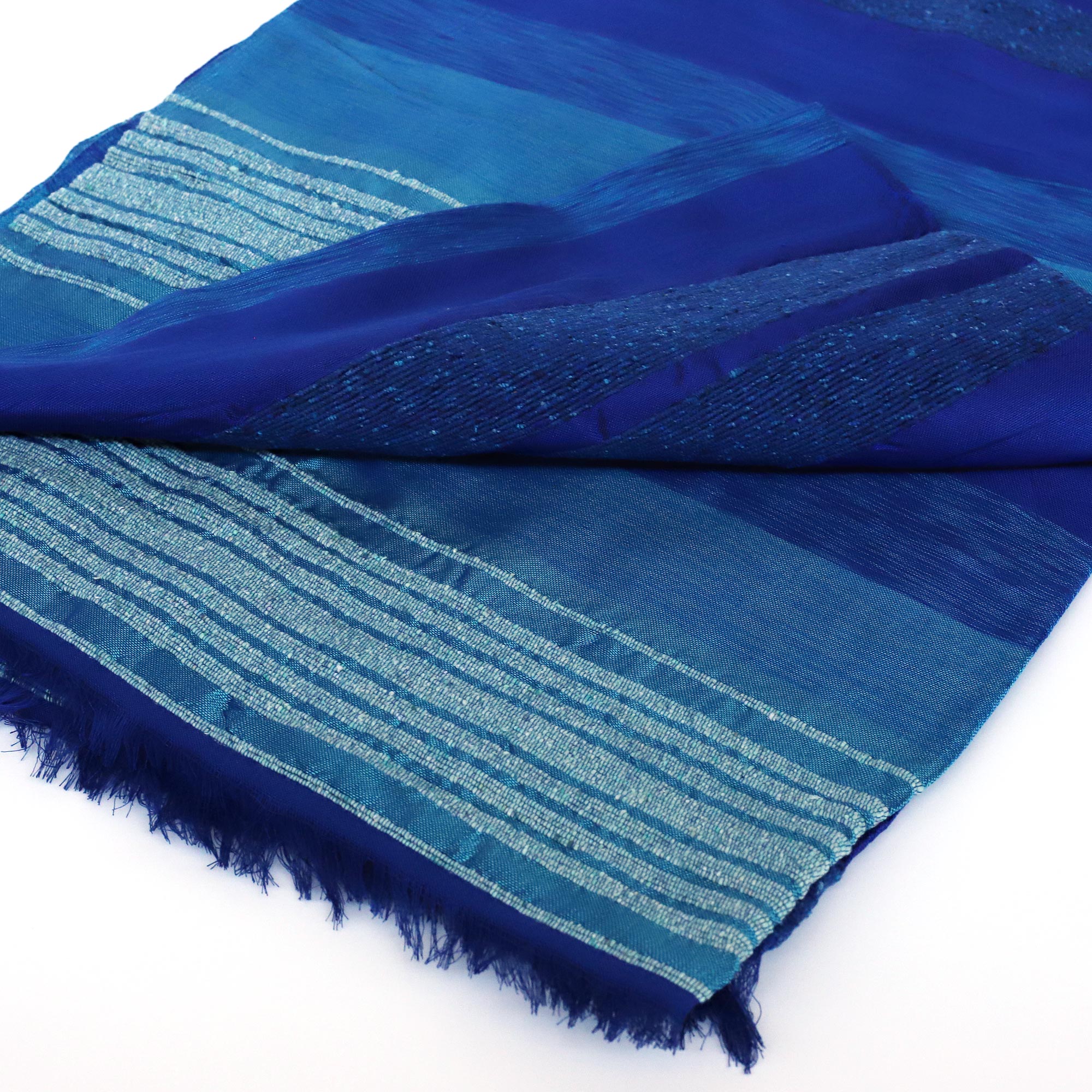 Decke aus Sabra 'Cobalt', blau, B 300 cm, L 200 cm von fischer's lagerhaus