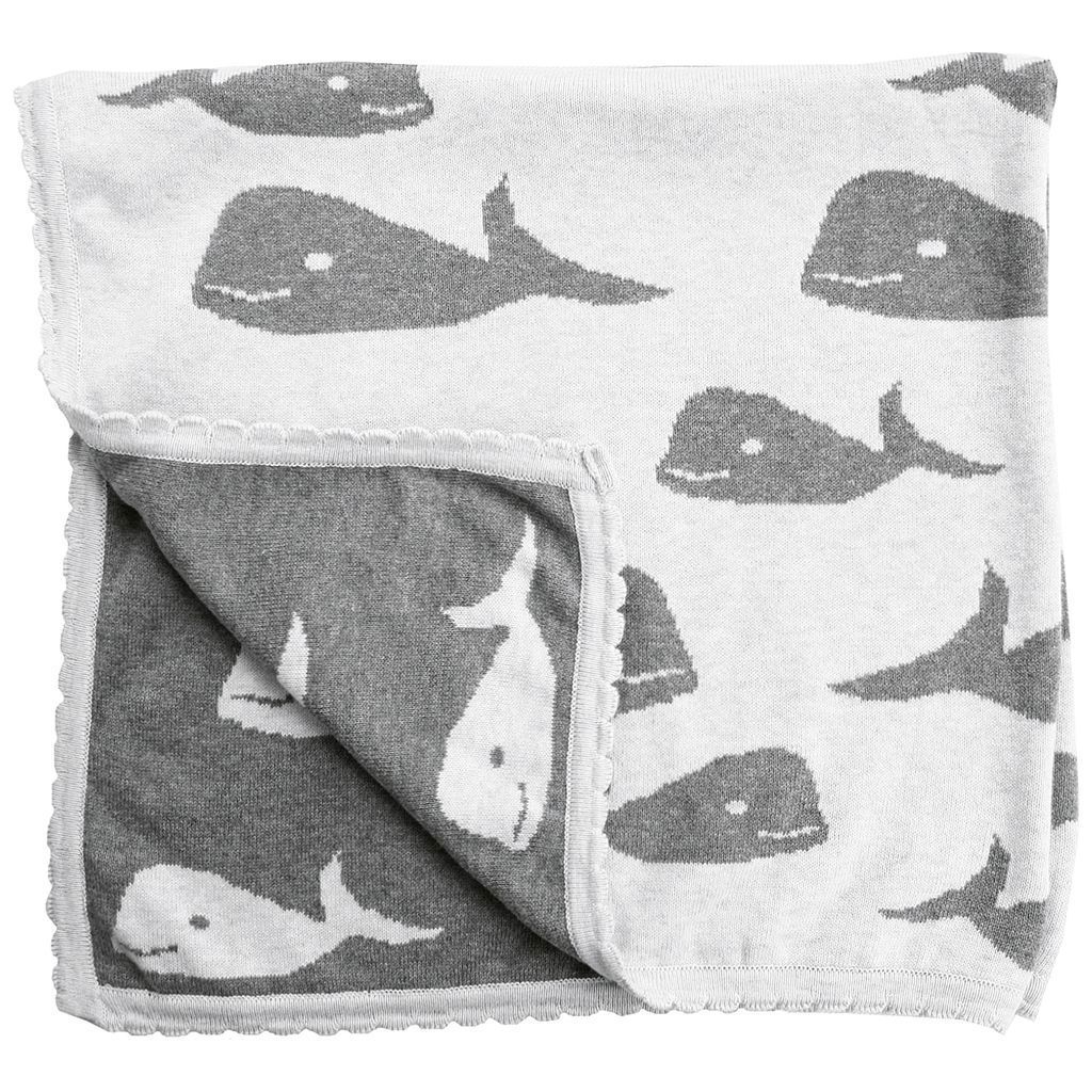 HANSEKINDHANSEKIND   Strickdecke Wal grau