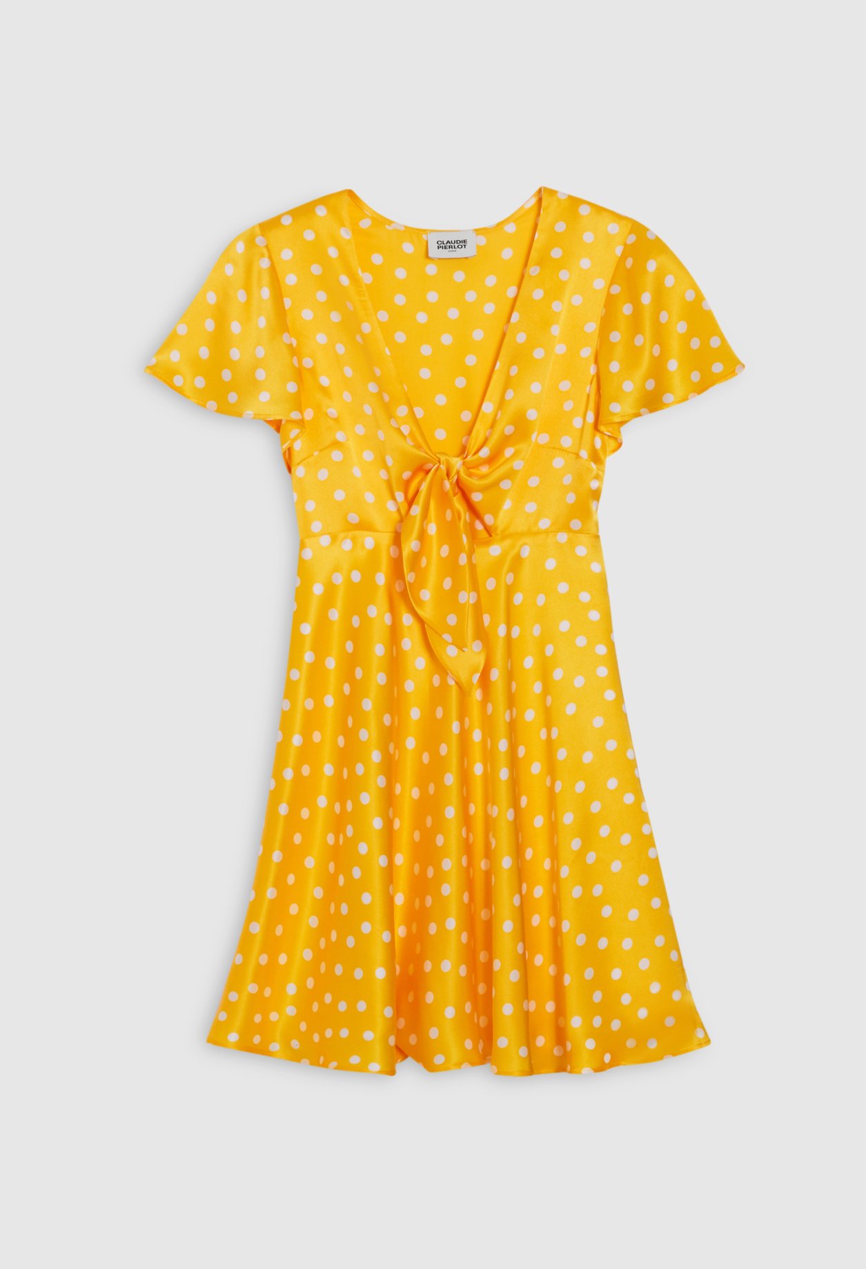 Robe courte fluide jaune