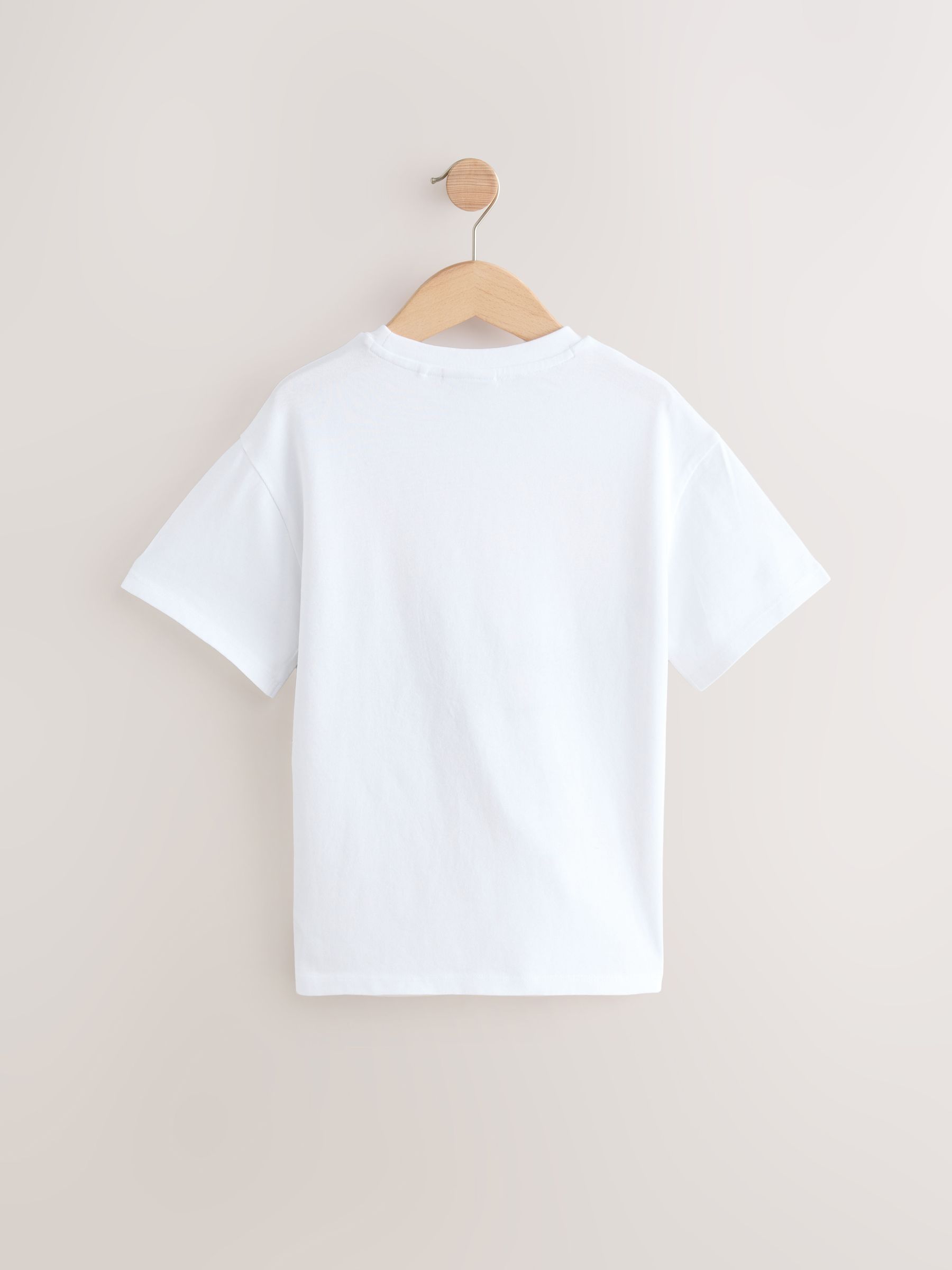 Wit - 100% katoenen oversized Kuromi & Melody T-shirt met licentieprint (3-16jr)