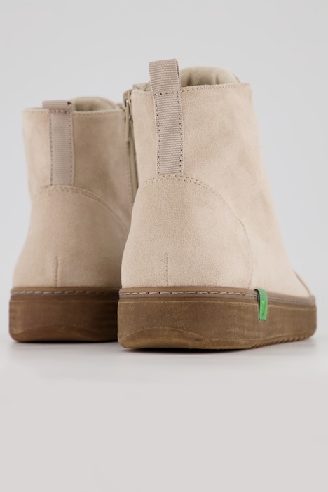 Jana Stiefeletten, Veloursoptik, vegan, Weite G