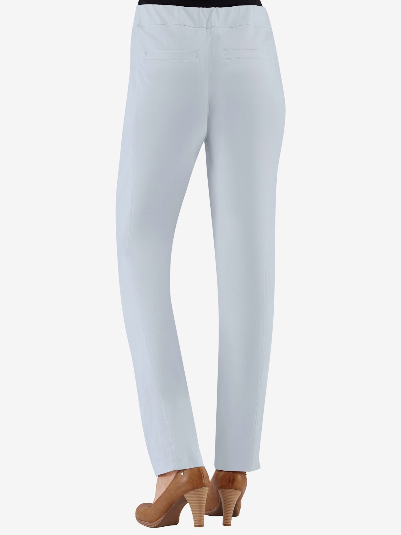 Pantalon classique uni avec ceinture élastique