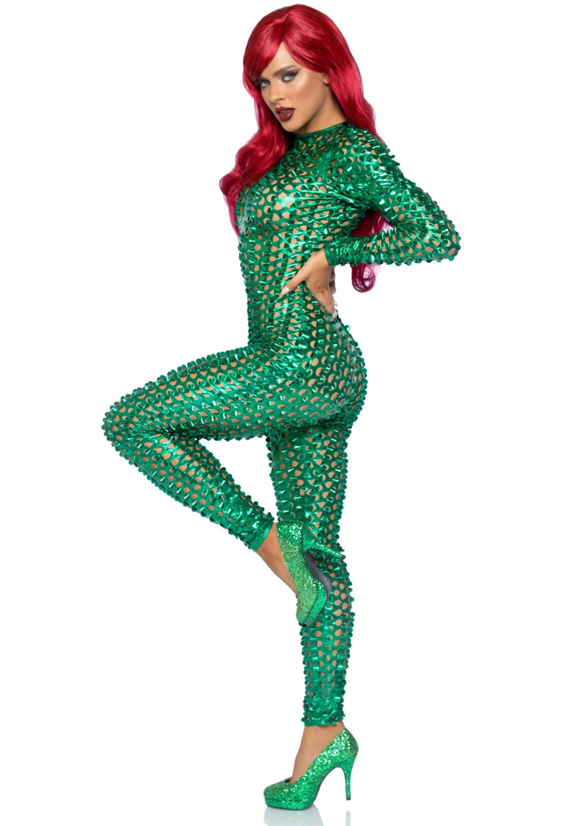 Groene Catsuit Dames Leg Avenue