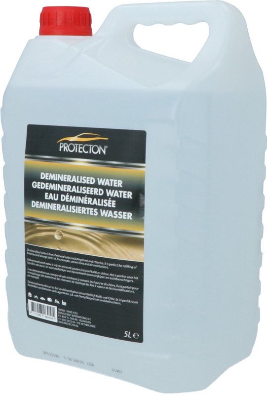 Protecton - Gedestilleerd Water - Transparant - Vloeibaar - Inhoud 5 Liter