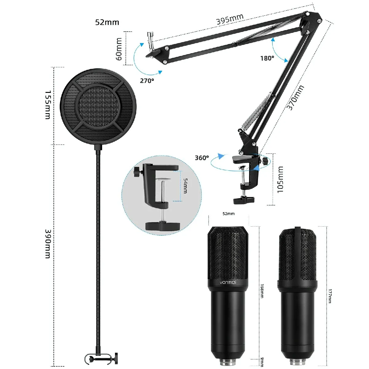 Yonis Microphone Professionnel