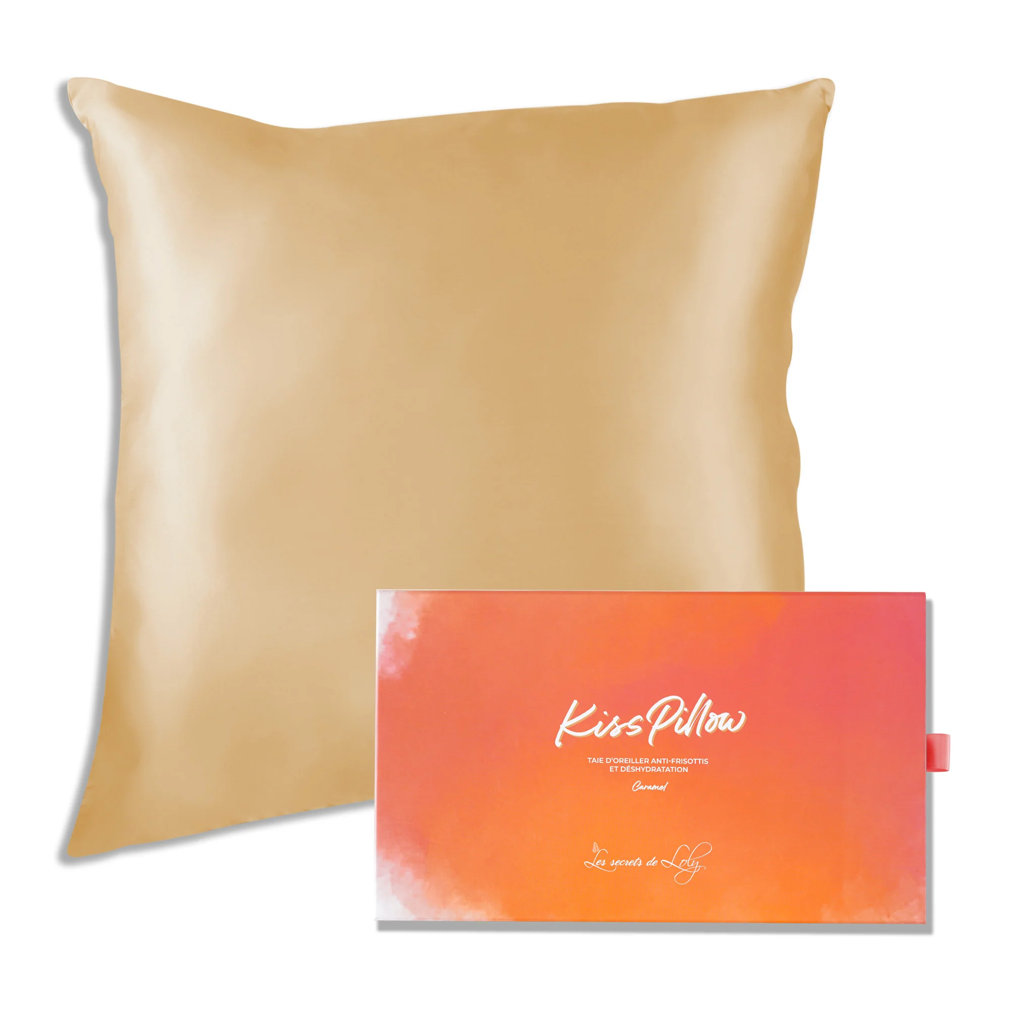 Kiss Pillow Caramel - Taie d'oreiller anti-frisottis
