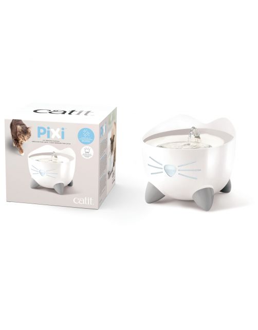 Catit Pixi Fountain Rvs - Kattendrinkbak - 20x20x16 cm Wit