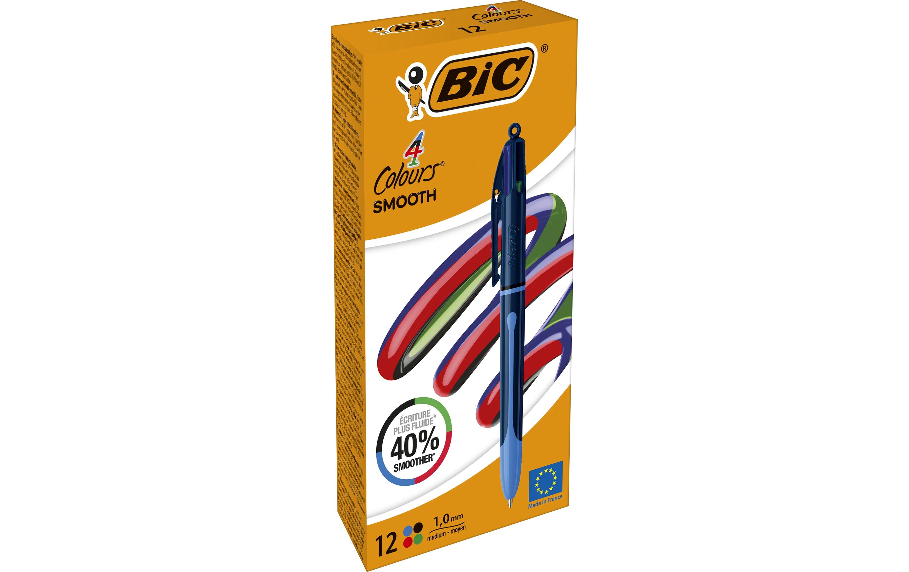 4 Colours Kugelschreiber Smooth Box, 12 Stk, 1.0 mm, Blau4-farbiger Kuli