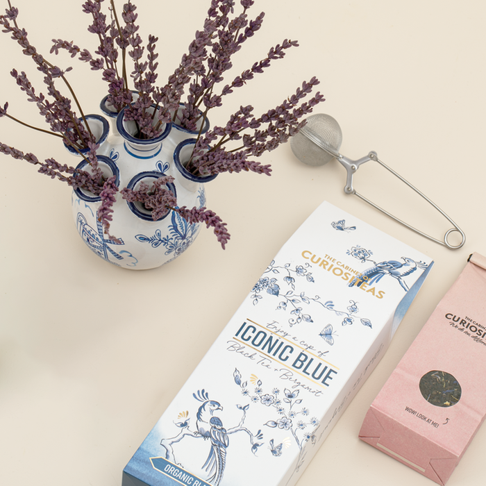 Giftset Delftsblauw | met thee en theezeef