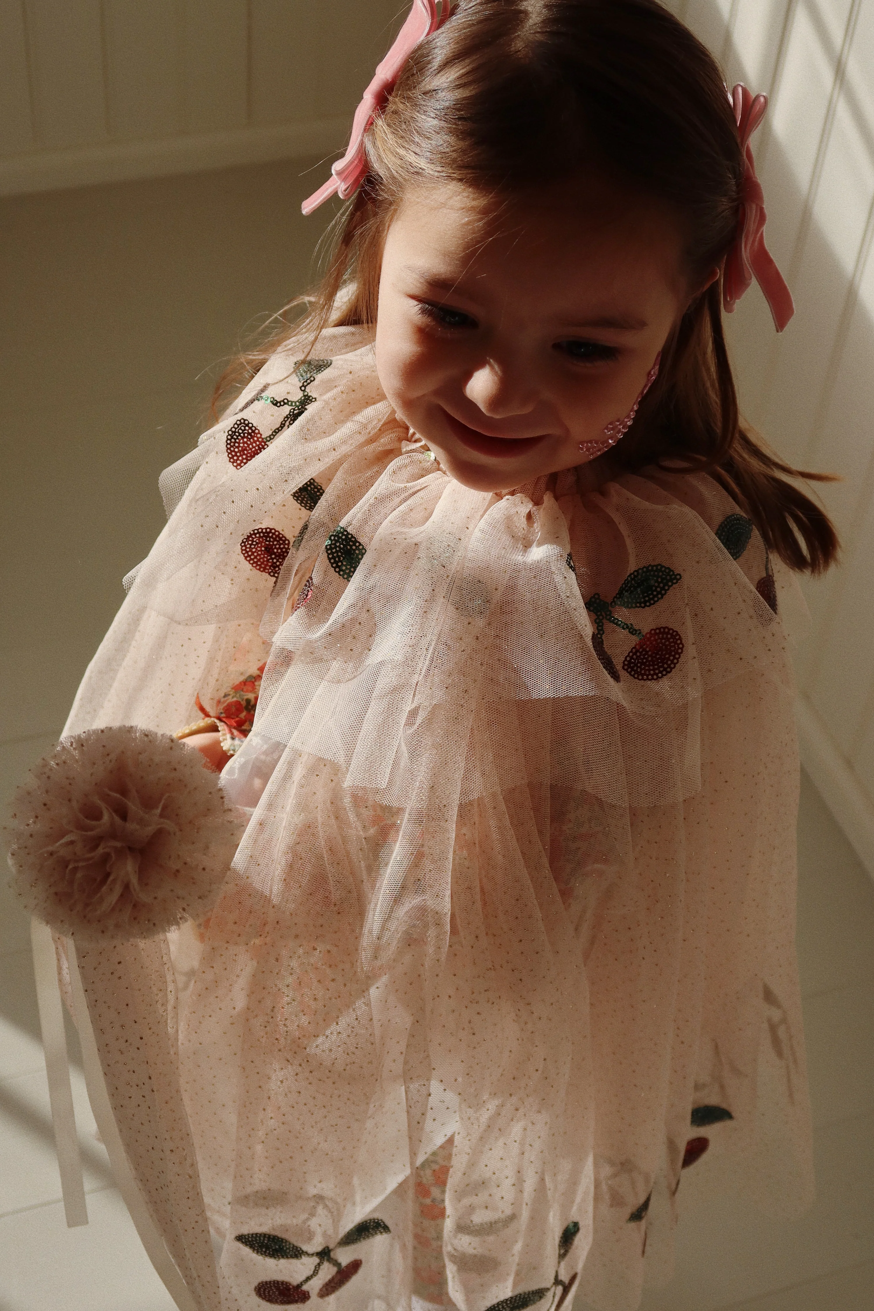 Prinsesses kappe - gold blush - 5-8Y