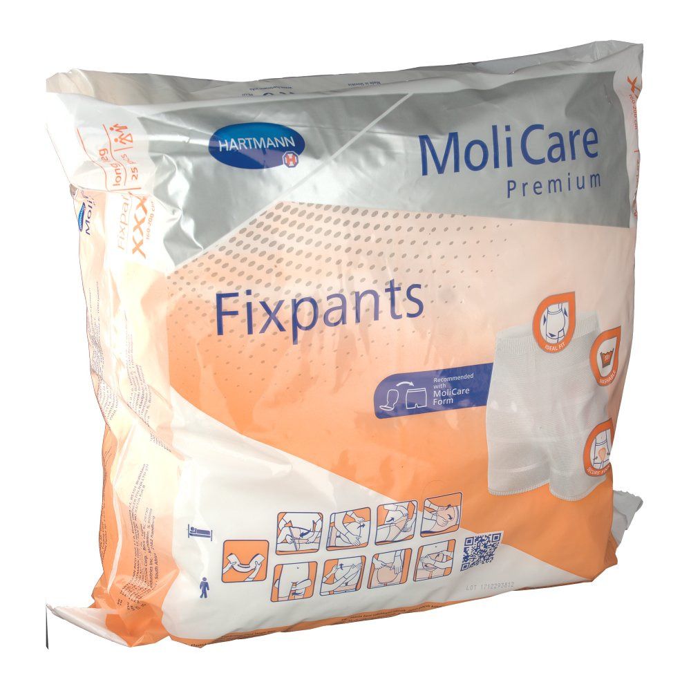 MoliCare Fixpants long leg Gr.XXXL, für einen sicheren Sitz von anatomisch geformten Inkontinenzeinlagen und Inkontinenzvorlagen