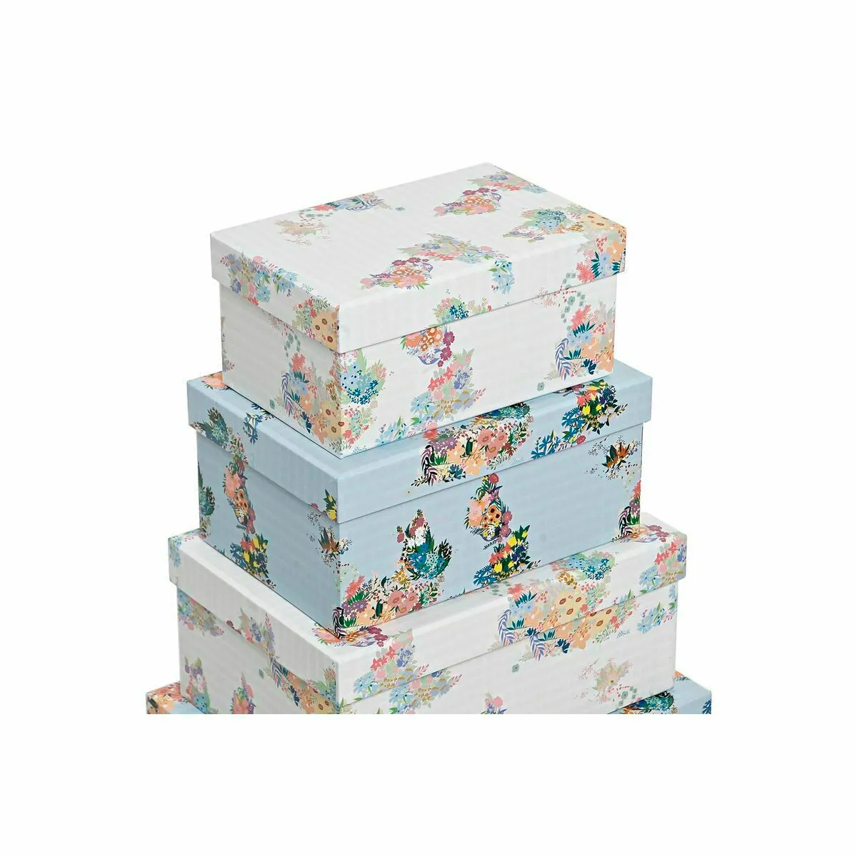 DKD Home Decor - Bleu Blanc Fleurs