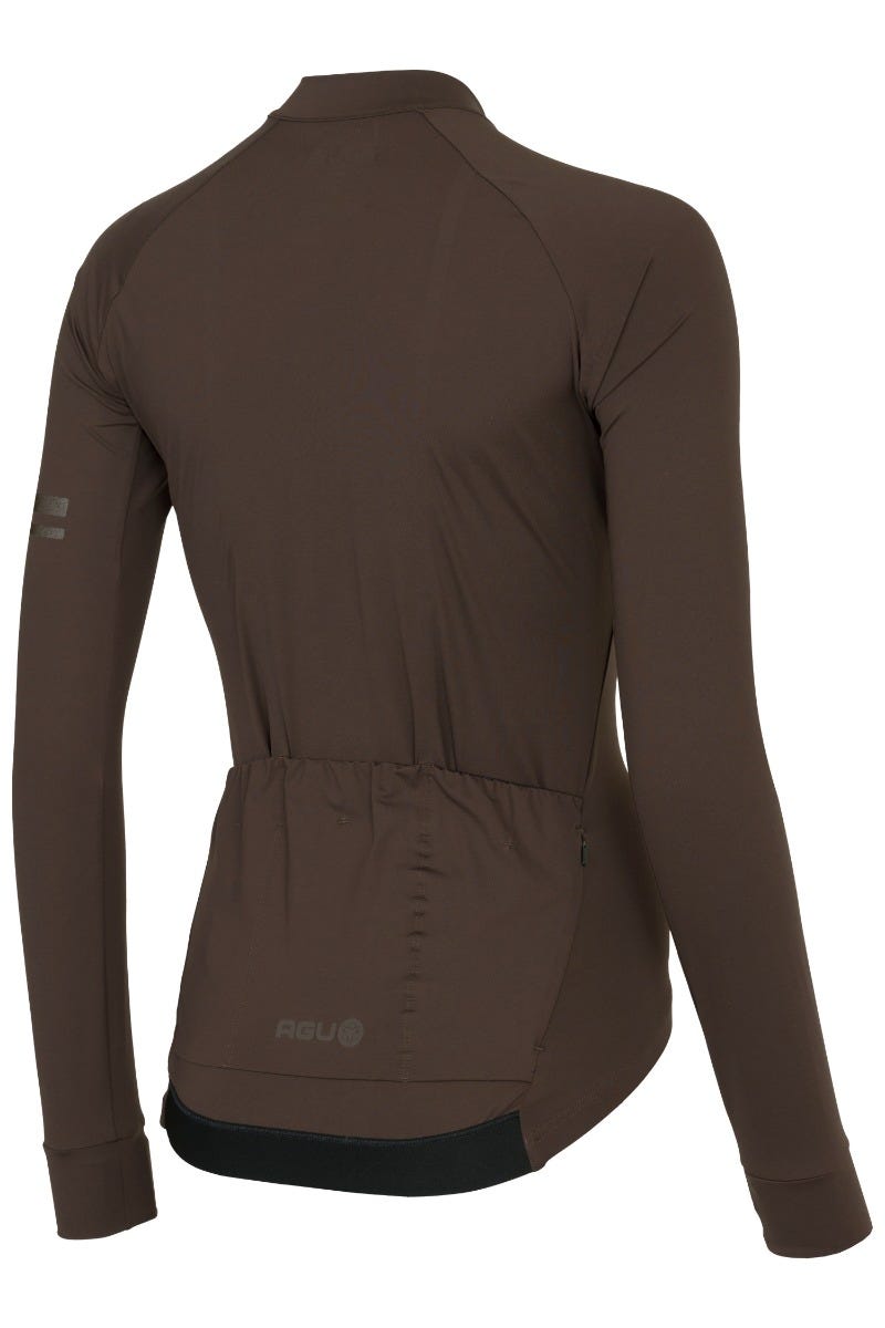 AGU Solid Performance Dames lange mouwen fietsshirt - Brown