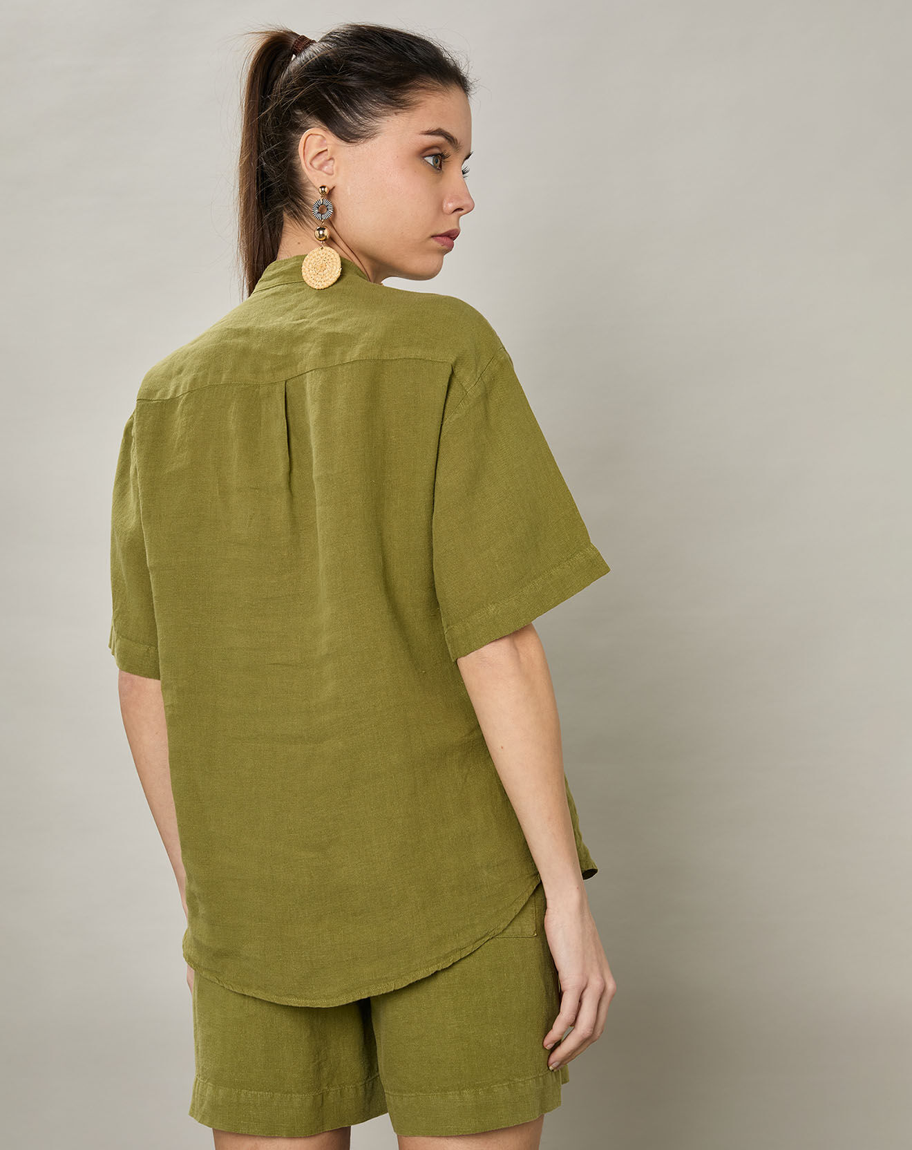 Hartford Chemise 100% Lin Citoyen matcha