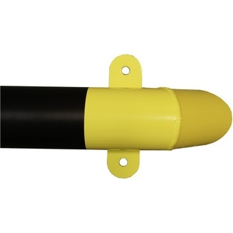 Lisse de protection tubulaire pour entrepôt - Acier 3mm - Jaune/Noir