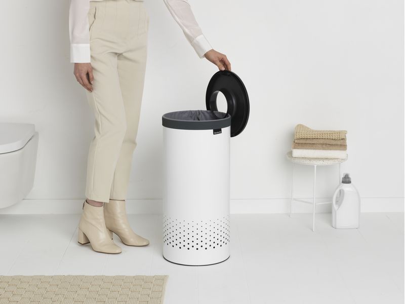Brabantia Wäschesammler 35 l, Weiss Wäschekorb