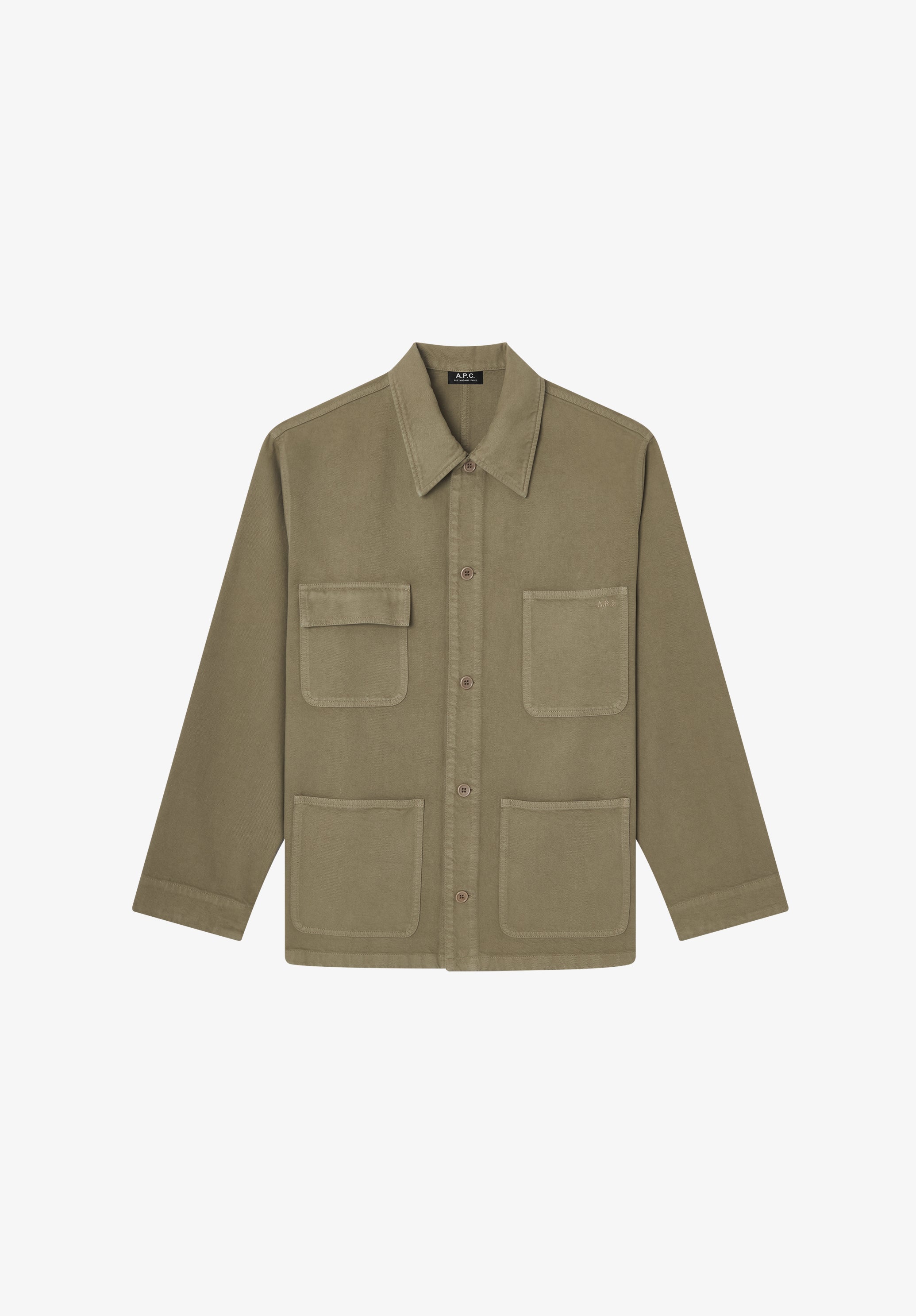 veste chemise - Vert grise