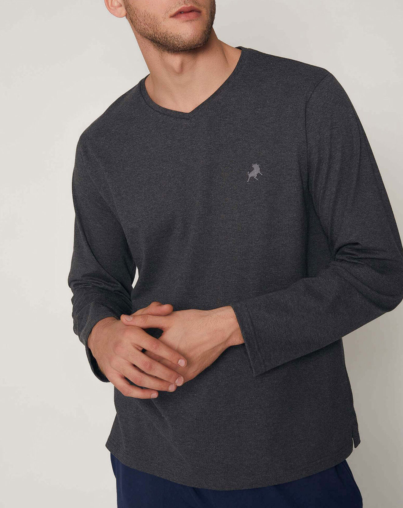 Lois Haut de pyjama VIP gris/vert