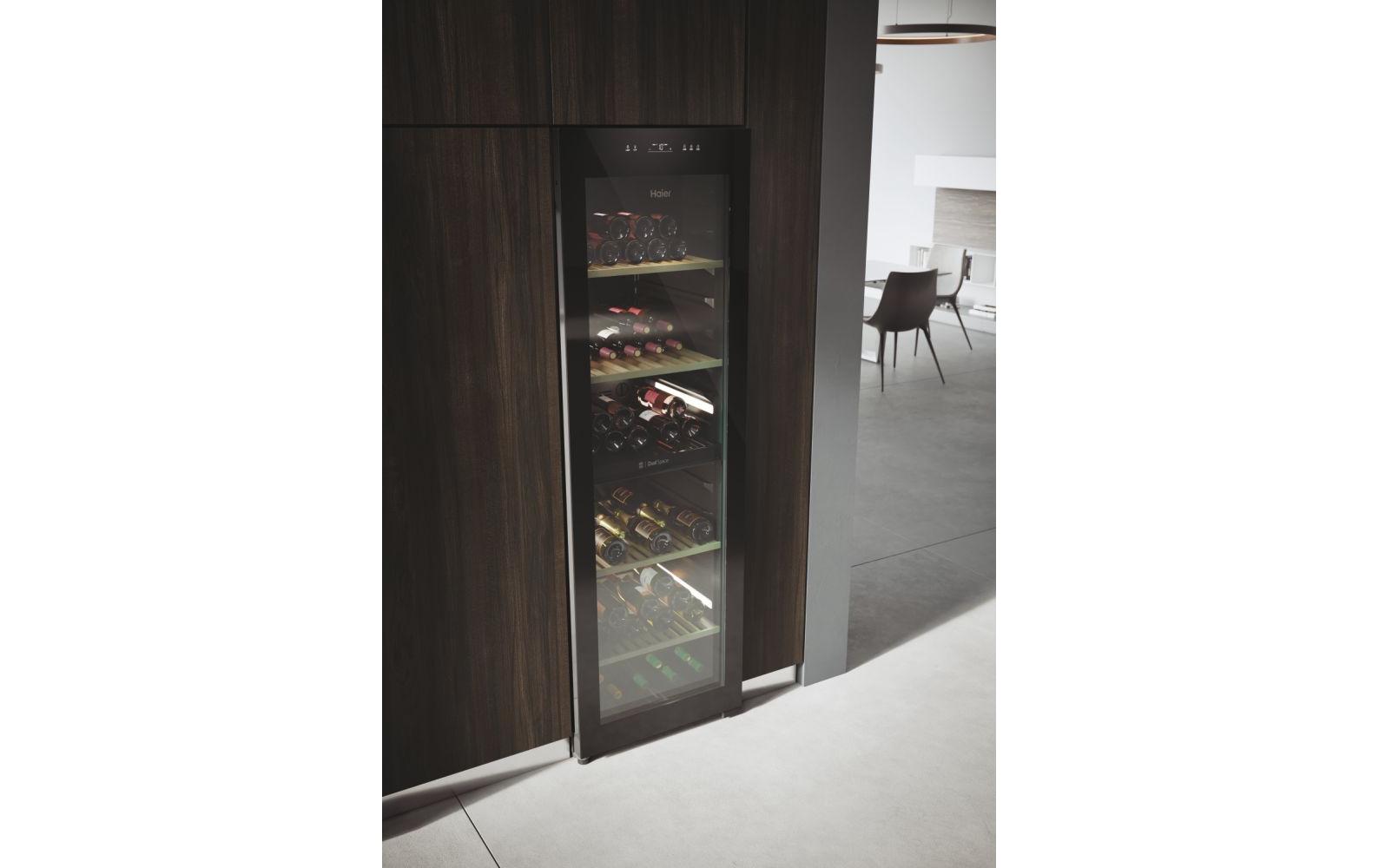 Weinklimaschrank HWS236GDGU1 Schwarz, Rechts, Wechselbar<br>Freistehender Weinkühlschrank