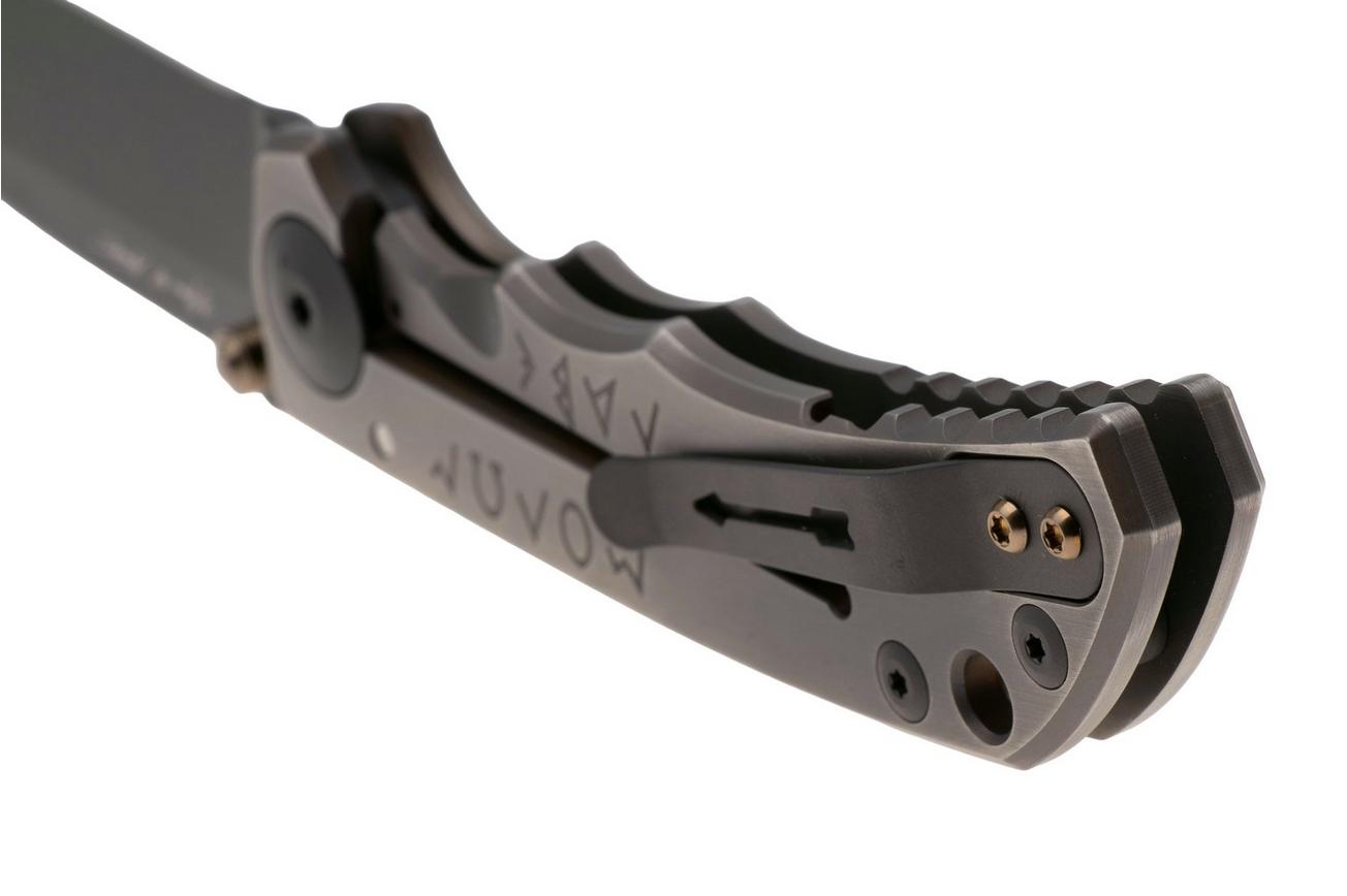 Spartan Blades Harsey Folder Spartan Battle USSF5SBAT, PVD MagnaCut, Dark Earth Titanium, Bronze Hardware zakmes
