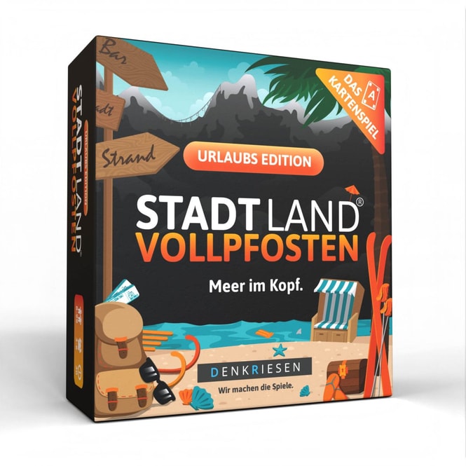 Stadt Land® Vollpfosten - Urlaubs Edition- Kartenspiel Meer im Kopf