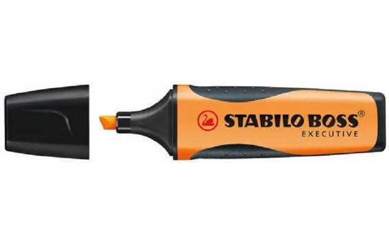Textmarker Boss Executive OrangeTextmarker mit Tinte auf Wasserbasis
