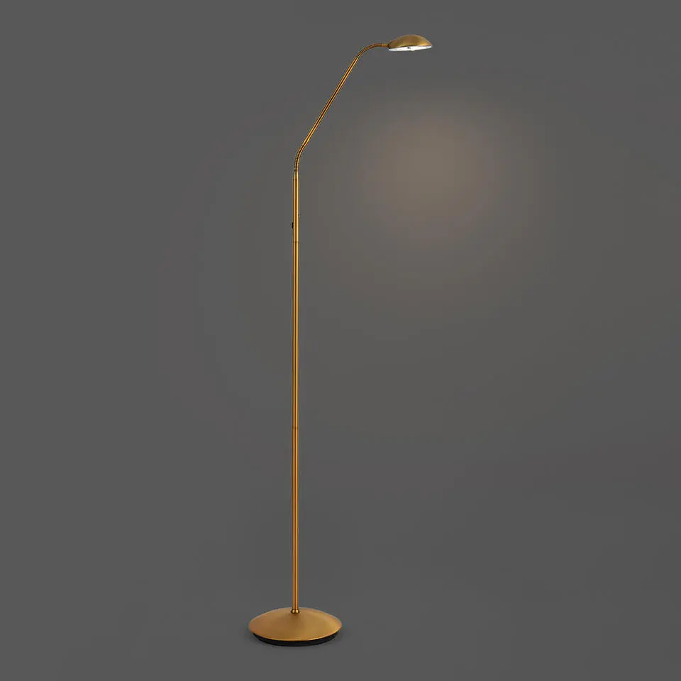 Qazqa vloerlampen waldorf bruin geïntegreerde led