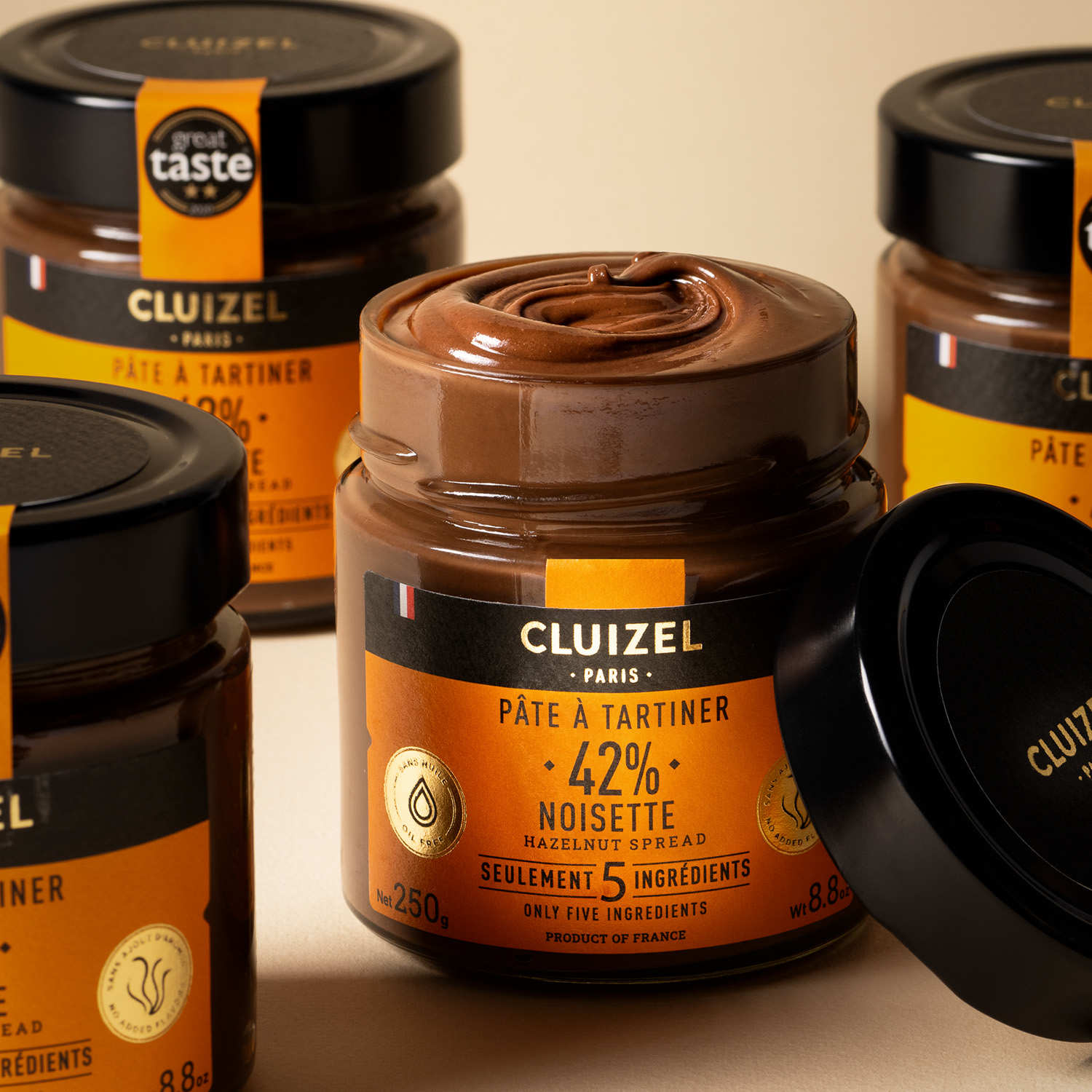 Pâte à tartiner noisettes 42% Cluizel