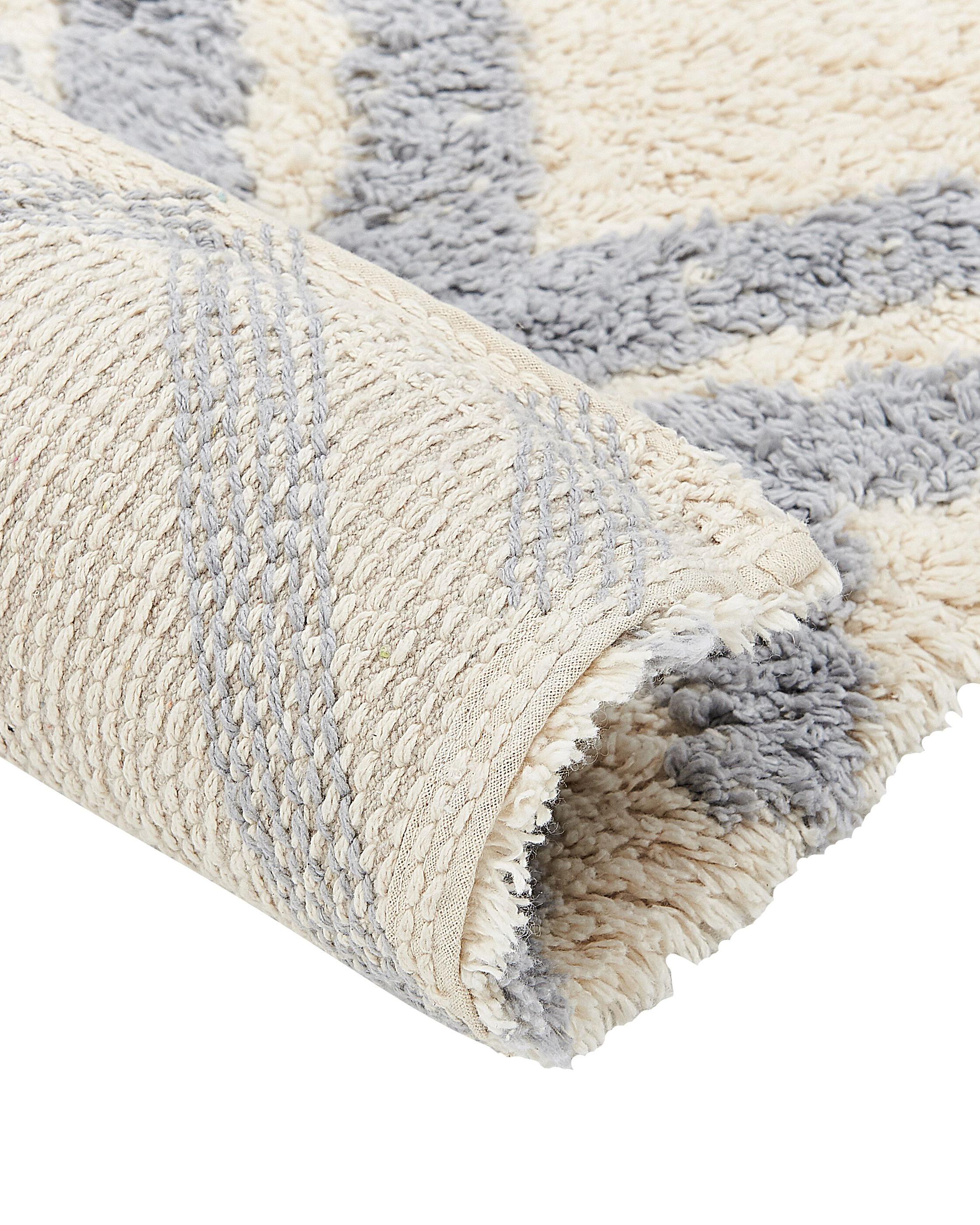 Vloerkleed NEVSEHIR Beige 160 x 230 cm Katoen