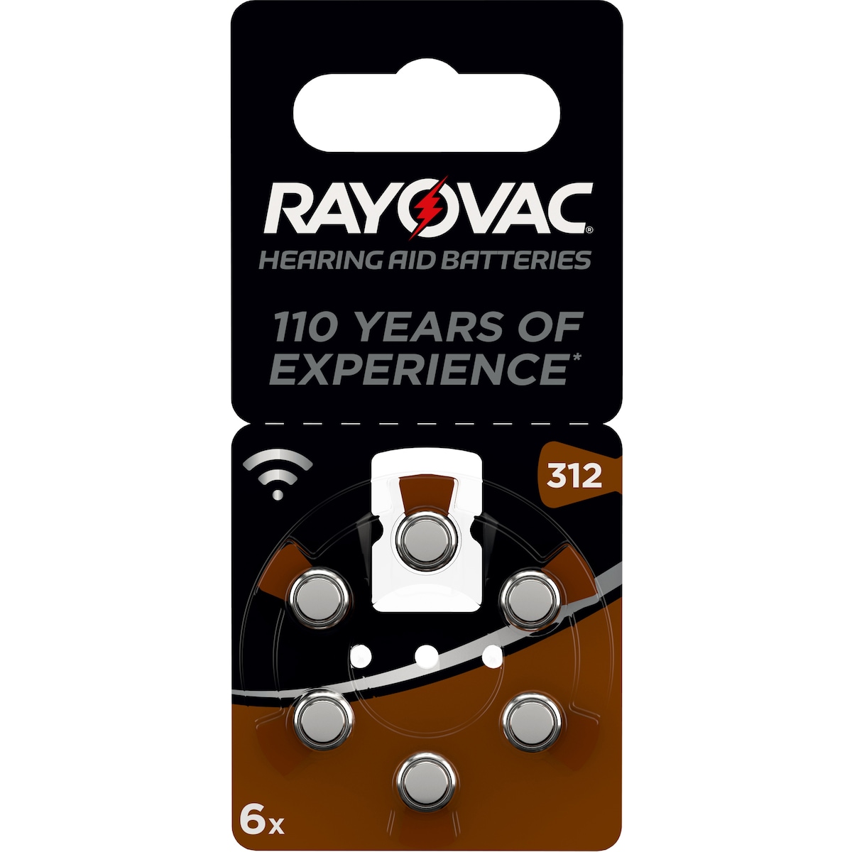 Varta Rayovac batteri til høreapparat 312 (6-pakning)