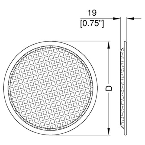 Penn Elcom speakergrill 10 inch, staal