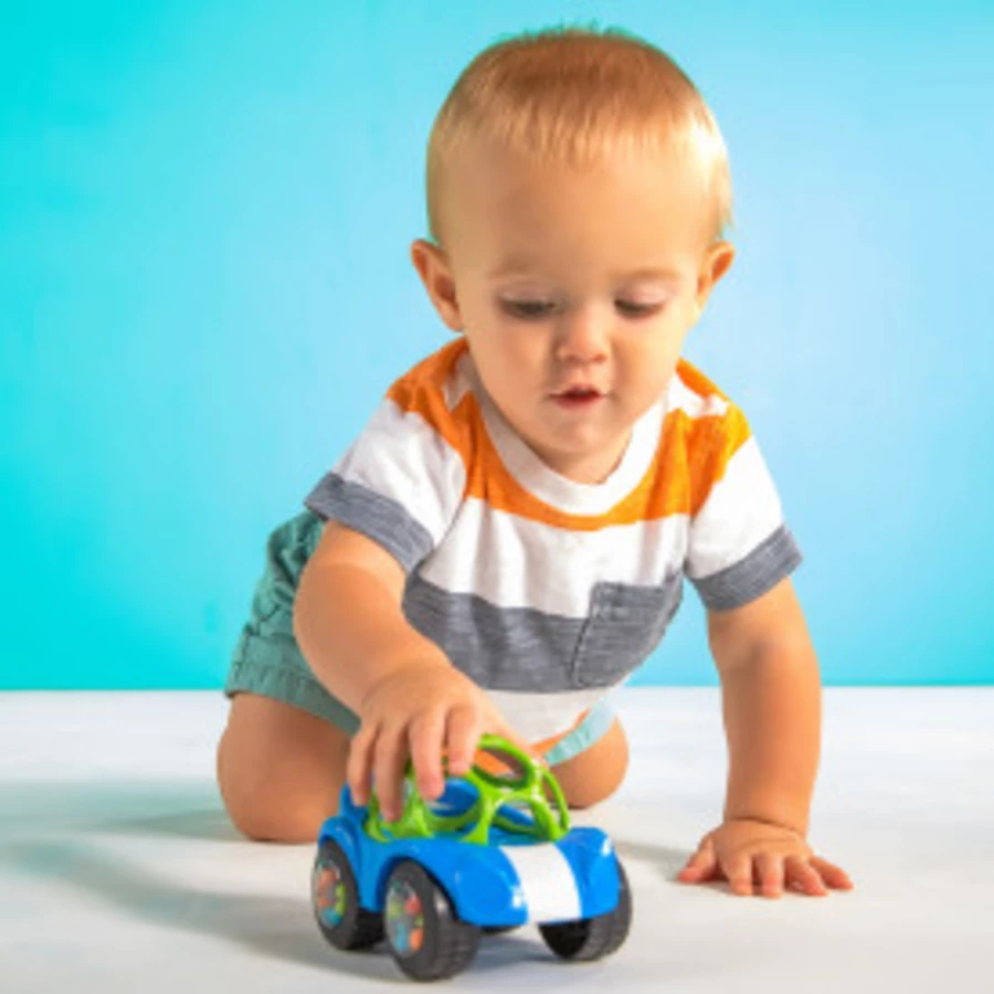 Bright Starts Spielzeugauto, Rattle & Roll Buggie™ , blau