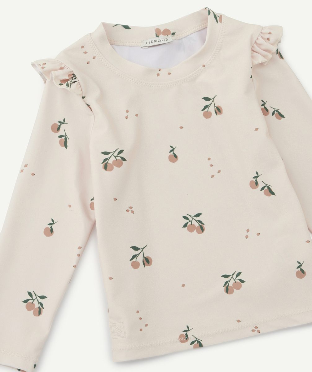 LIEWOODT-SHIRT DE BAIN ANTI-UV TENLEY BÉBÉ BEIGE AVEC PÊCHES