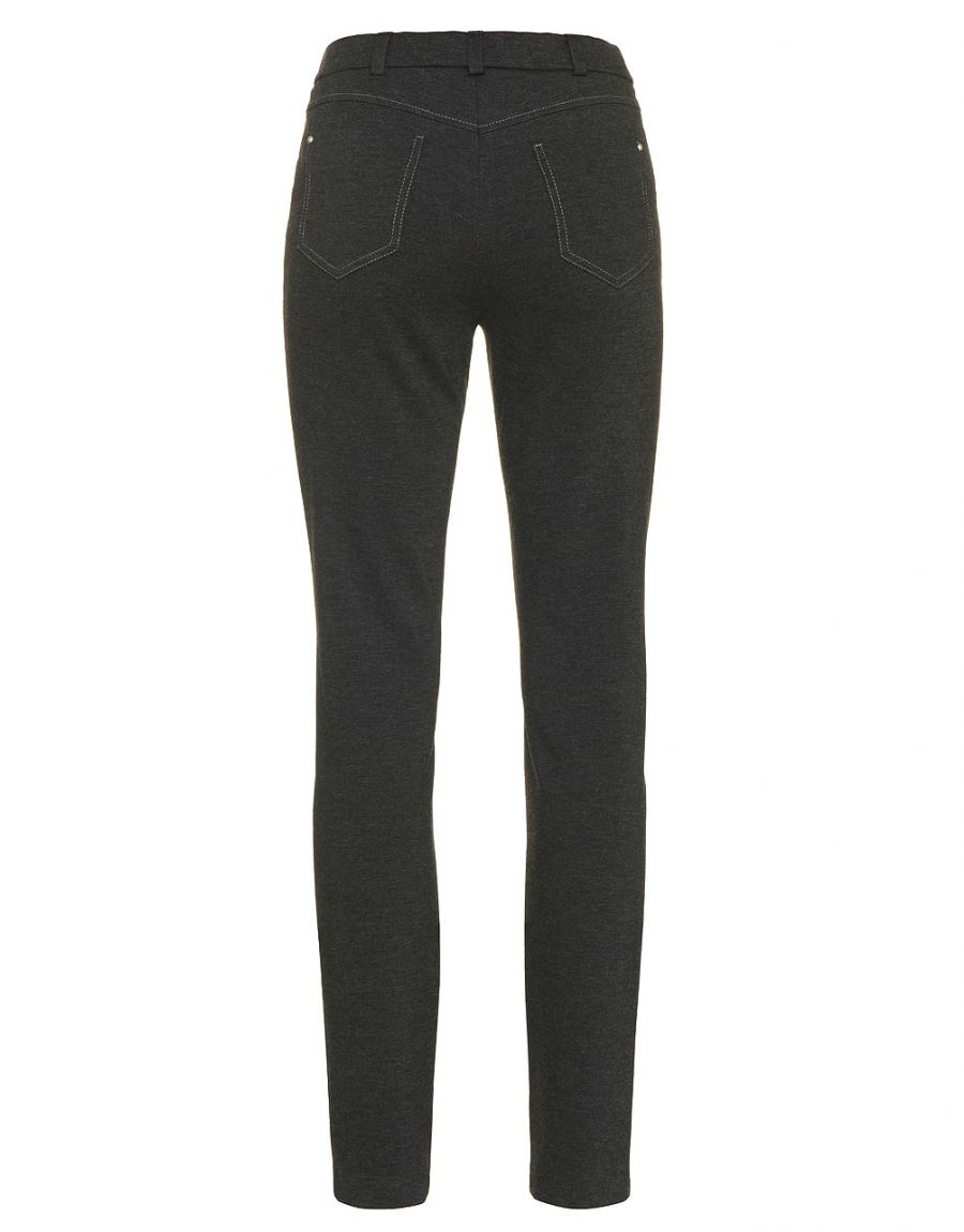 Pantalon slim gris chiné