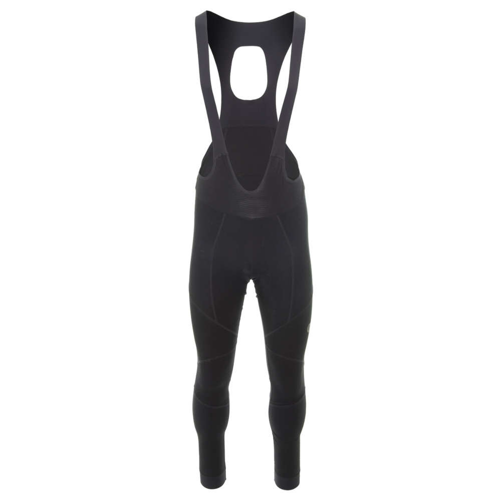 AGU Premium Woven Fietsbroek Lang met Zeem en Bretels Zwart Heren