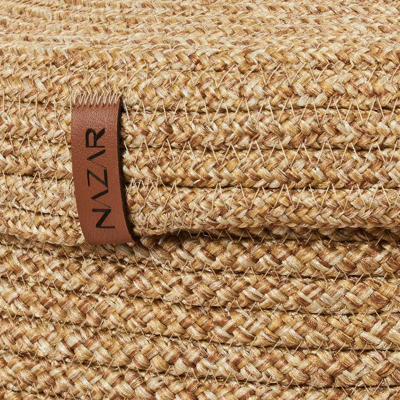Nazar Rugs Panier CALI 4302 fait main beige - 25x15 cm