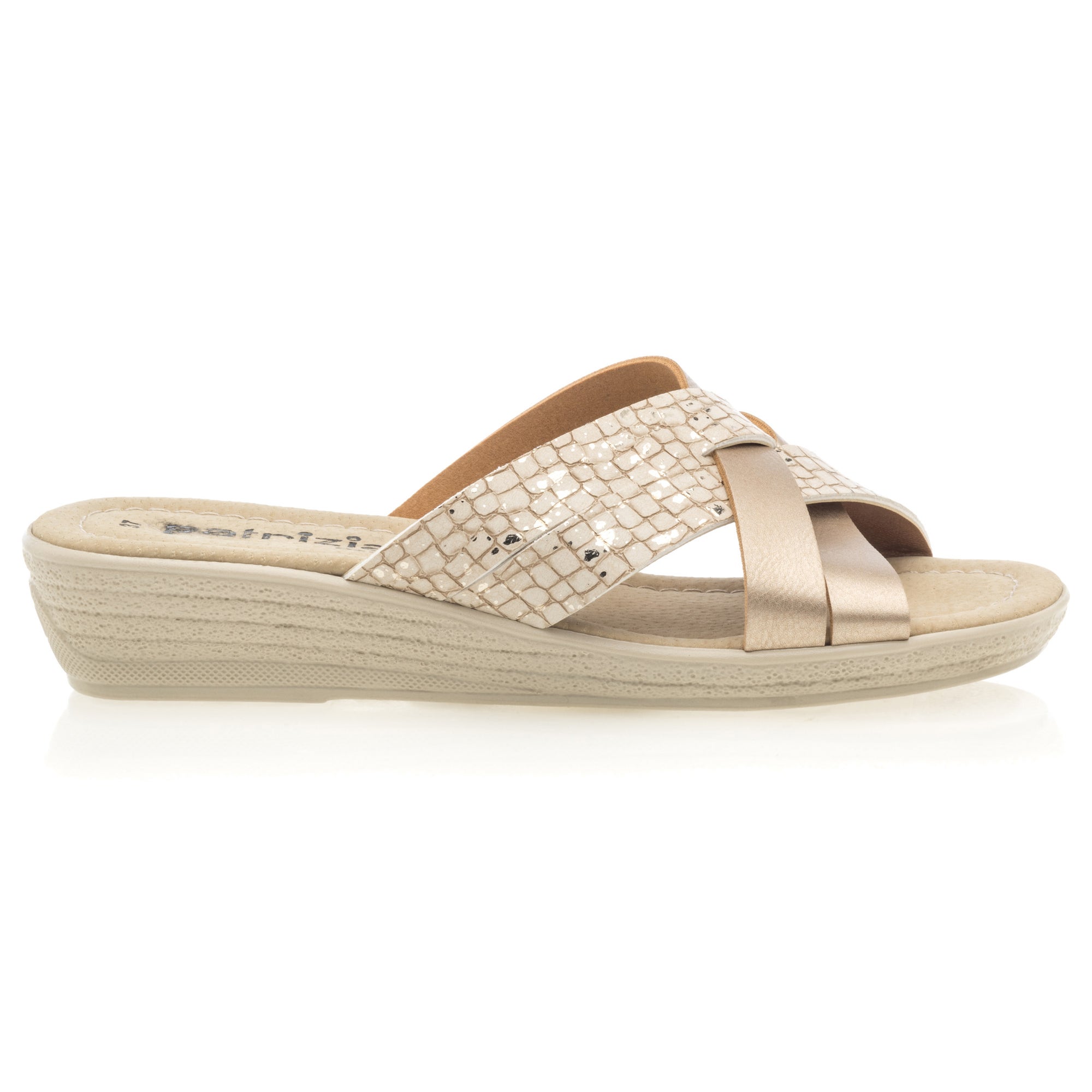 Pantoufles sabots Femme or