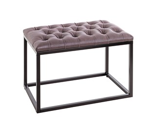 Hocker 60 x 45 cm anthrazit/schwarz