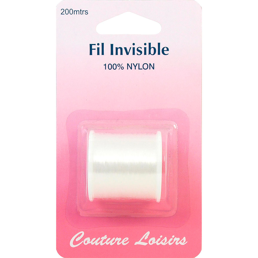Bobine de fil invisible clair 200m
