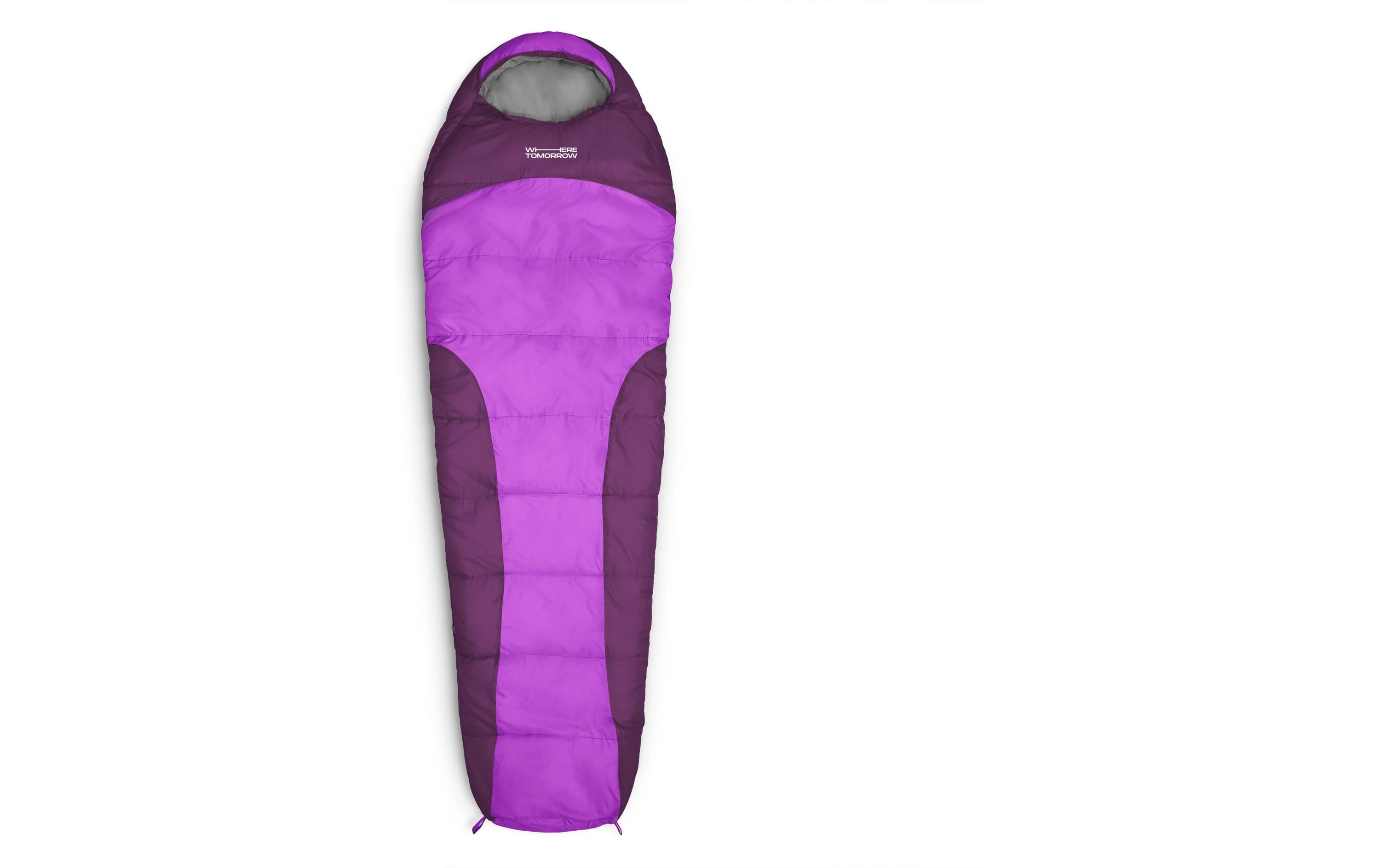 Mumienschlafsack Polyester, LilaSchlafsack für eine Person