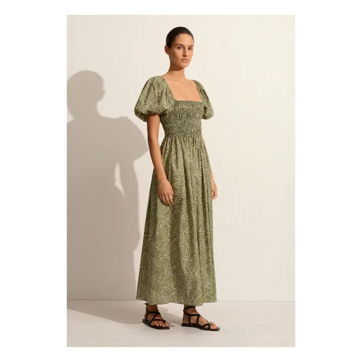 Matteau Robe Bodice Peasant | Vert olive