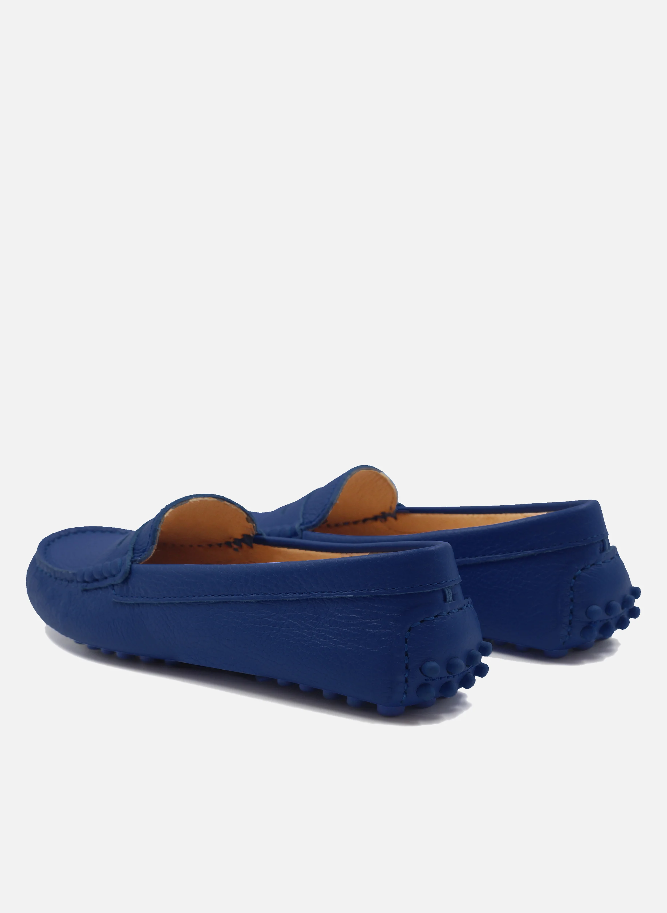 Mocassins femme cuir grainé | Bleu