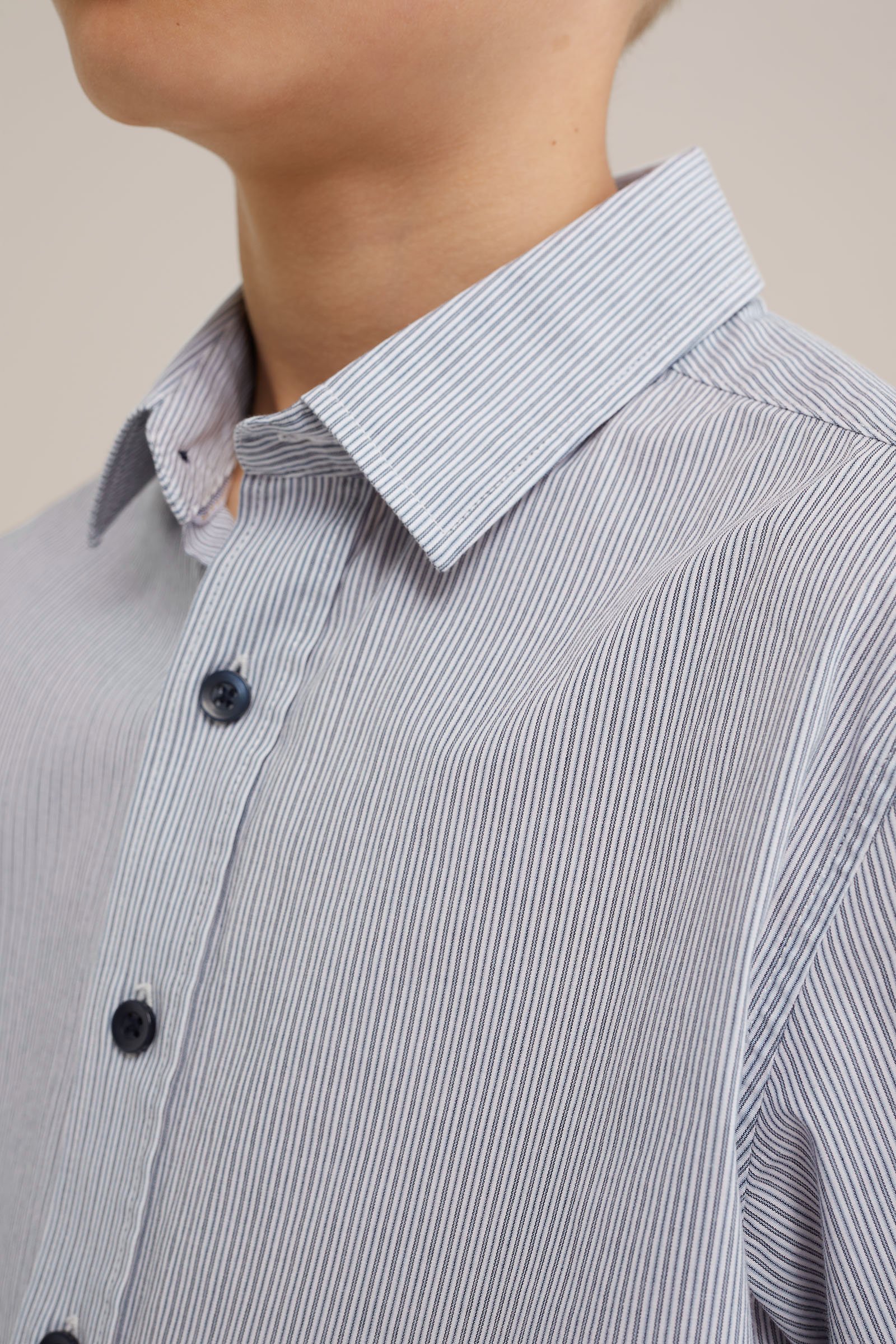 Jongens overhemd met dessin WE Fashion Donkerblauw