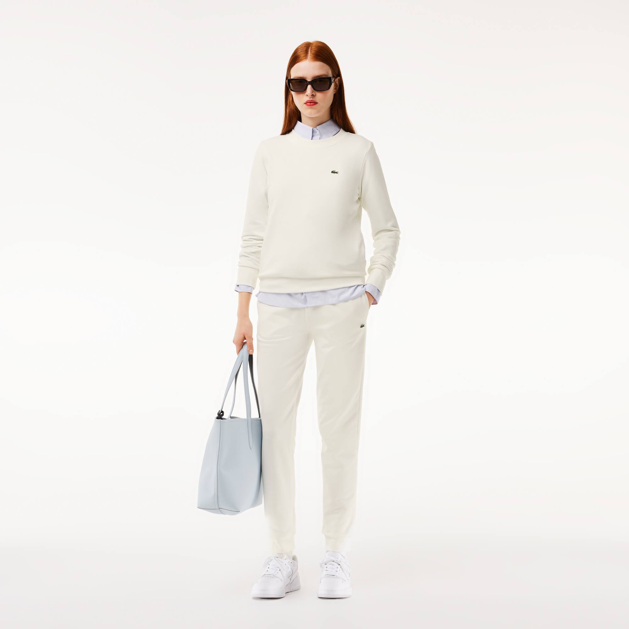 Sweatshirt Jogger femme Lacoste en molleton Sweatshirts - Blanc - Lacoste - Femme