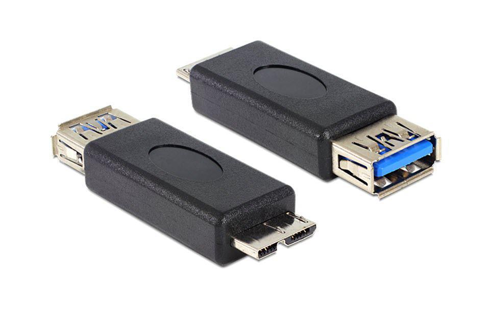 USB 3.0 Adapter USB-A Buchse - USB-MicroB SteckerBuchse Typ A auf Stecker Typ Micro-B