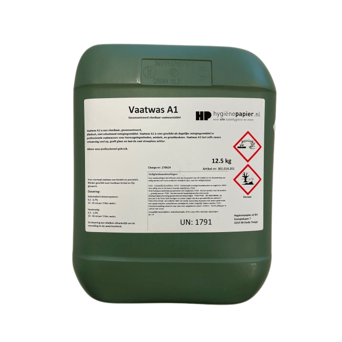 Vaatwasmiddel 10liter Geconcentreerd vloeibaar vaatwasmiddel A1 10 liter (301014205)